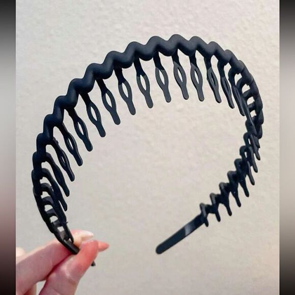 9pc Solid Wave-Shape Hair Claw Hairband - Picture 10 of 12